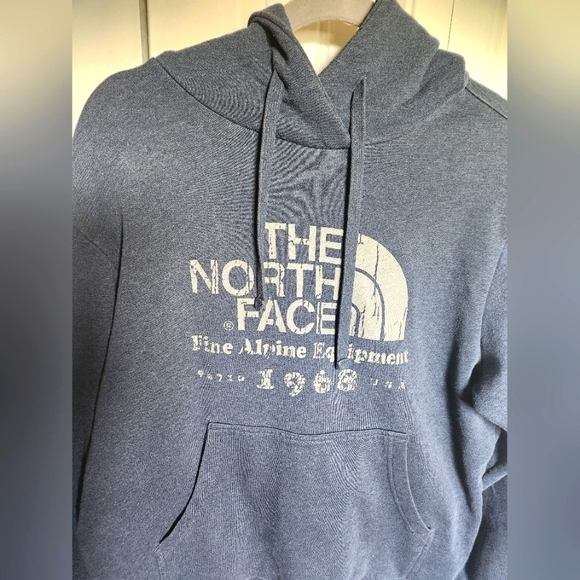 The North Face Blue Sweatshirt Hoodie- Mens Medium - Picture 2 of 6